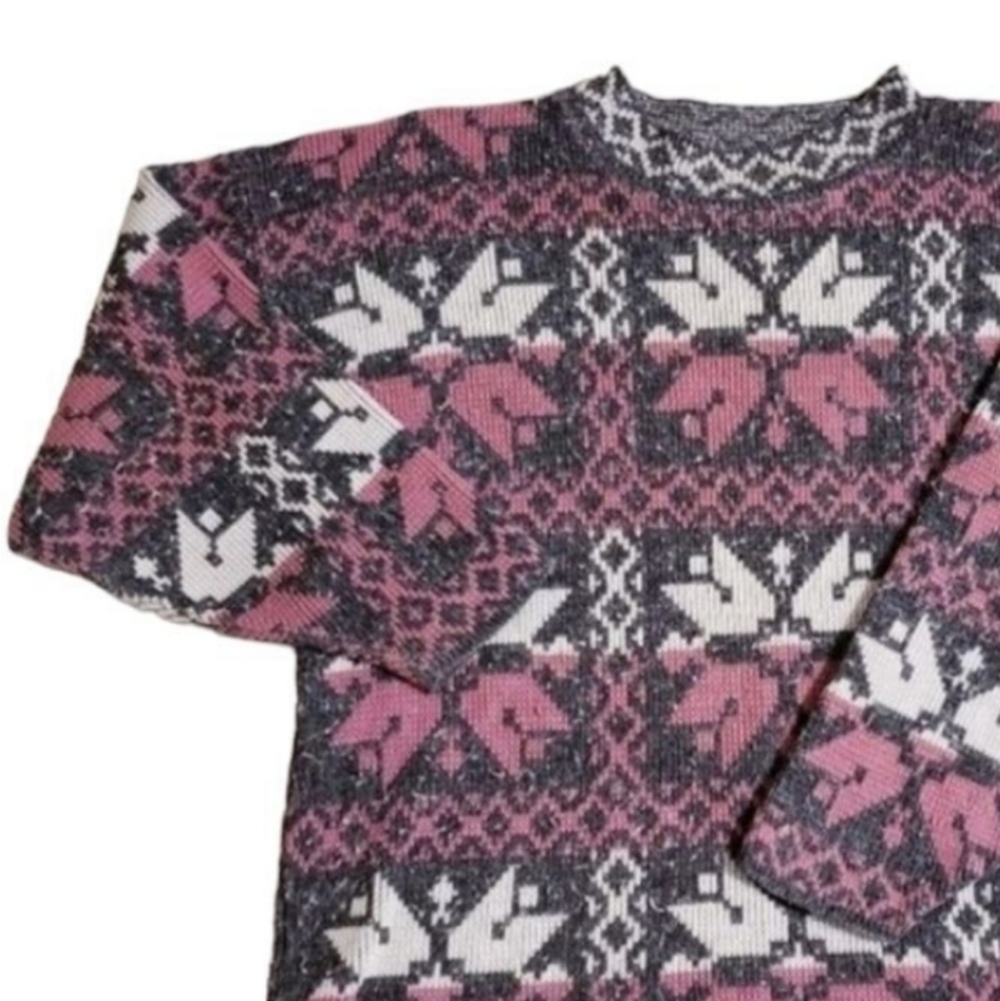 VINTAGE unique print sweater